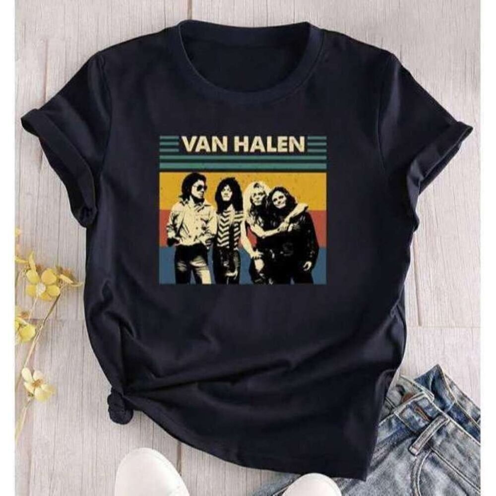 Van Halen 1984 Retro Rock Band Graphic Fan Classic T-Shirt .